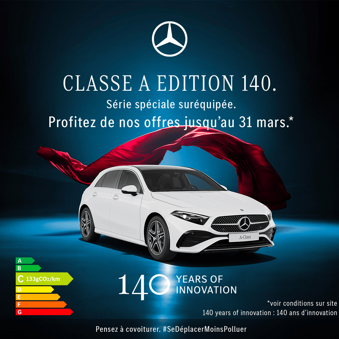 Mercedes-Benz Classe A Edition 140 à partir de 350€/mois 