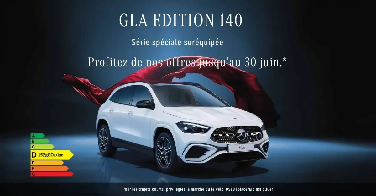 Mercedes-Benz GLA Edition 140 à partir de 490€/mois
