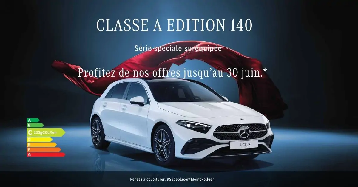 Mercedes-Benz Classe A Edition 140 à partir de 350€/mois 