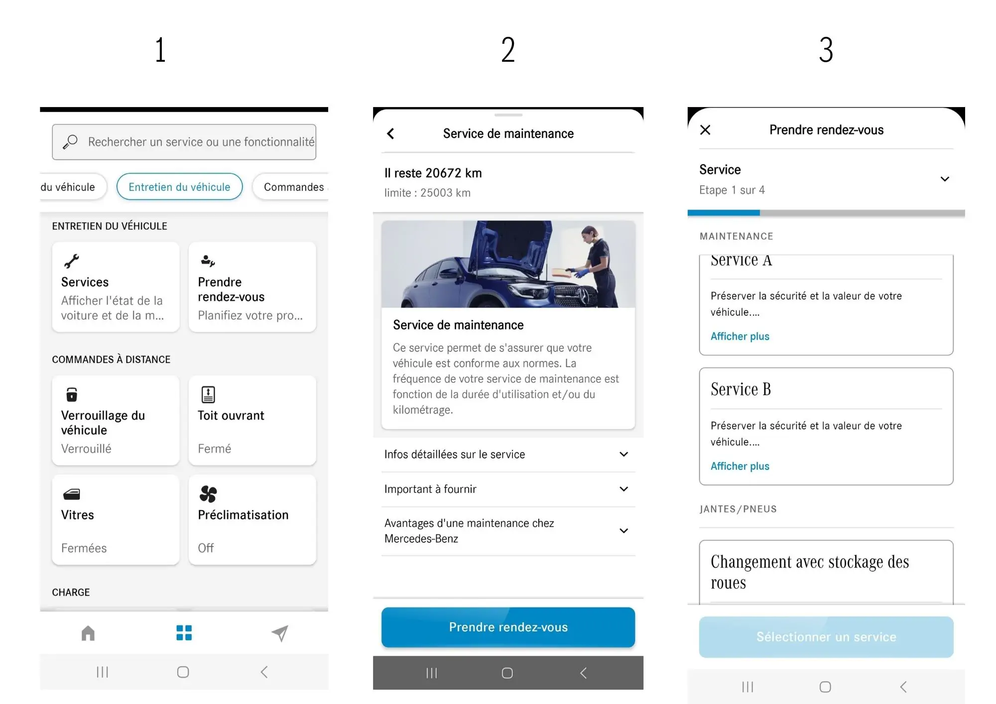 Mercedes Etoile Mont Blanc - Service